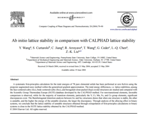 Ab initio lattice stability in comparison with CALPHAD lattice stability